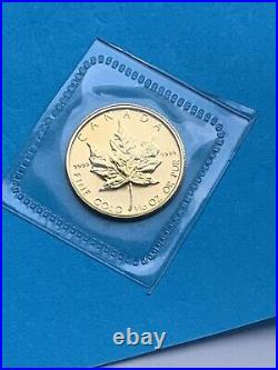 1/10th 3.11g. 999 Gold Canada Maple 5 Dollar Coin Bullion Condition