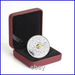 1 Oz Silver Coin 2012 $15 Canada Maple of Fortune Deer Chinese New Year Hologram