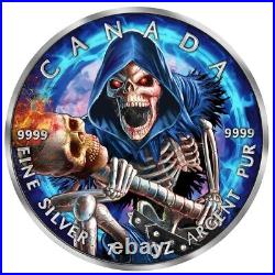 1 Oz Silver Coin 2024 Canada $5 Maple Leaf Grim Reaper Armageddon VII LE 400