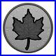 1 Oz Silver Super Incuse Maple Leaf Black Rhodium 20 CAD Canada 2023