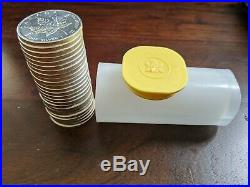 1 Tube of 25 (2011) Canadian 9999 Silver Maple Leaf Bullion Coins- mint & uncirc