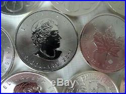 10 x 2015 Austria 1oz 999 Silver 1.5 Euro Philharmonic + Canada Maple-Leaf Coins