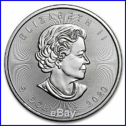10 x 2020 1oz Silver Maple Leaf 1 ounce silver bullion coin in coin capsules #2
