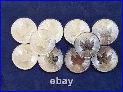 10x 1 oz Maple Leaf Silver Coins 2023 Lot 2