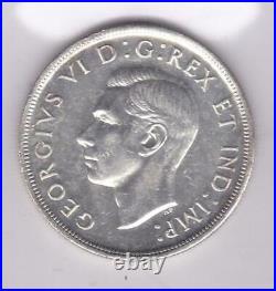1947 Canada $1 George VI Silver Dollar with Maple Leaf