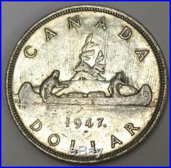 1947 maple leaf Canada silver dollar EF40