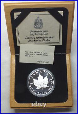 1979 1989 Canada $5 Maple Leaf 9999 Silver 1 oz Coin + Wooden Box J152