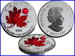 1980-2020 O-Canada Maple Leaf $5 1OZ Pure Silver Proof Coin National Anthem Act