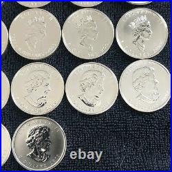 1988-2019 Canada Maple Leaf 23 BU Silver 1 Oz Coin Set w Dansco Album #21F