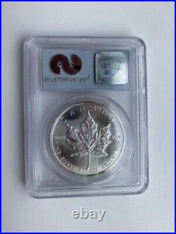 1989 $5 1 oz Silver Canadian Maple Leaf PCGS Gem Uncirculated WTC Ground Zero Re