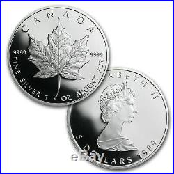 1989 Canada 3-Coin Platinum, Gold & Silver Maple Leaf Proof Set SKU #60379