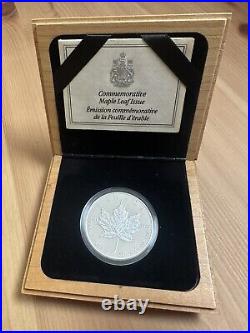 1989 Canada $5 Proof. 9999 1 oz Silver Maple Leaf Coin With Box & COA