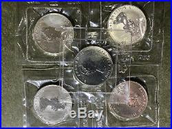 1989 Canada Silver Maple Leaf 1 oz $5 BU Five 5 Coins