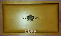1989 Maple Leaf Gold Platinum & Silver 3 x $5 Box Set & COA Canadian Mint