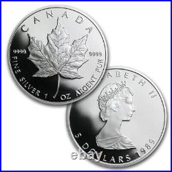 1989 Maple Leaf Gold Platinum & Silver 3 x $5 Box Set & COA Canadian Mint