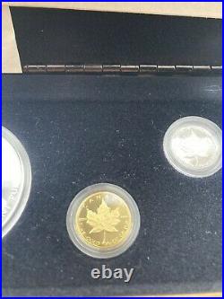 1989 Royal Canadian Mint Maple Leaf 5 Dollar Coin Set Gold Platinum Silver
