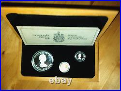 1989 Royal Canadian Mint Maple Leaf Gold Platinum Silver $5 BoxSet