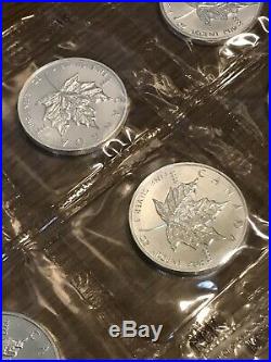 1990 $5 Canada Maple Leaf 1oz. 9999 Fine Silver BU Mint Sealed 20 Coins