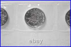 1990 Canada $5 Silver Maple. 9999 10 Pc Original Sheet (otx519)