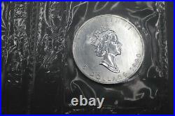 1990 Canada Silver Maple Leaf Full Sealed 10 Coin Mint Sheet 10 oz BU