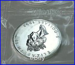 1992 Canadian Maple Leaf Sheet of TEN 1oz Silver 9999 LEAFS Sealed in OG Sheet