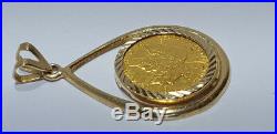 1994 Canada 1/10 oz Gold Maple Leaf Queen Elizabeth II Coin with Teardrop Pendant