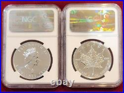 1996 & 1997 Canada Maple Leaf 1 oz NGC CERTIFIED MS 66