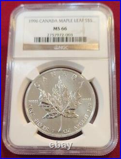 1996 & 1997 Canada Maple Leaf 1 oz NGC CERTIFIED MS 66