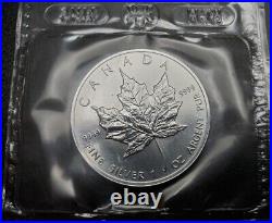 1997 Canada $5 Silver Maple Leaf- Uncirculated & Sealed in Original RCM Sheet