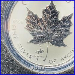 1998 125th Ann Of Royal Canadian Mounted Police 1oz Silver Maple Coin Stamps Set