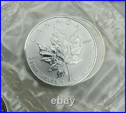 1998 Canada 1 oz Silver Maple Leaf Lunar Tiger Privy Sheet of 10 pcs