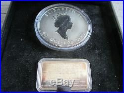 1998 Canada $50 Silver Maple Leaf 10th Anniversary 10 oz. 9999 +COA & BOX
