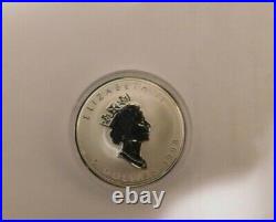 1998 Silver Maple Leaf Coin 1908 1998 Privy Canada 1 Oz $5 Reverse Proof