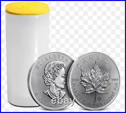 1oz Canadian Silver Maple Leaf x25 Silver Bullion Coin Full Tube 25 oz #2
