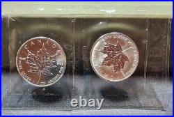 (2) 2006 Canada? 5 Dollars BU. 9999 Fine Silver Maple Leaf Coins RCM Sealed