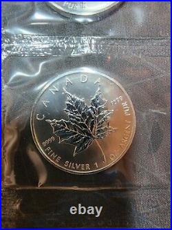 (2) 2006 Canada? 5 Dollars BU. 9999 Fine Silver Maple Leaf Coins RCM Sealed