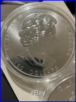 2 2018 Canada 10 oz Silver Maple Leaf. 9999 in Original Capsule And Still Wrap