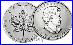 2 Full Tubes 50 x 1oz Silver Canadian Maple Leaf Coins 2013 Full Tubes