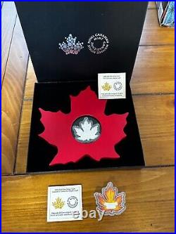 20$ 2015 Silver Maple Leaf & 2016 Colored Maple Leaf Proof 1 oz Pure Silver Coin