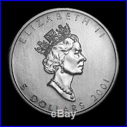 2001 Canada 1 oz Silver Maple Leaf BU (Sealed Mint Sheet) SKU#170379