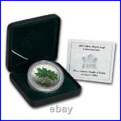 2002 Canada 1 oz Silver Maple Leaf Summer Color