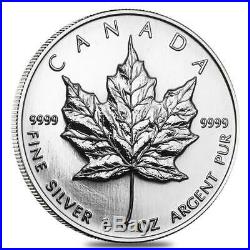 2002 Canada Original sheet of 10 x 1 oz mint sealed $5 99.99% Silver Maple Leaf