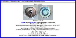 2003 CANADA UK Elizabeth II MAPLE with HOLOGRAM Silver $2 Coin Specimen i112389