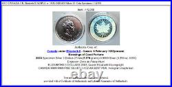 2003 CANADA UK Elizabeth II MAPLE with HOLOGRAM Silver $3 Coin Specimen i112388