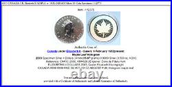 2003 CANADA UK Elizabeth II MAPLE with HOLOGRAM Silver $4 Coin Specimen i112575