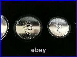 2003 Canada Maple Leaf Hologram Set 5 Silver Coins