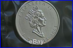 2003 Canada Original sheet of 10 x 1 oz mint sealed $5 0.9999 Silver Maple Leaf