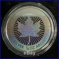 2003 Silver Maple Leaf Hologram Set 5 Coins with Box & COA 1.9 oz