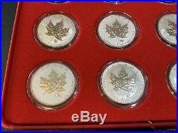 2004 12 Coin. 9999 Silver Maple Leaf Western Zodiac Privy withBox & COA Only 5000