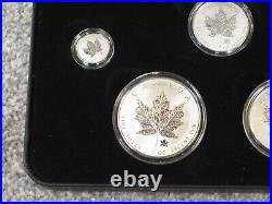 2004 Canada Silver Maple Leaf Privy Mark 5pc Set with Box & COA